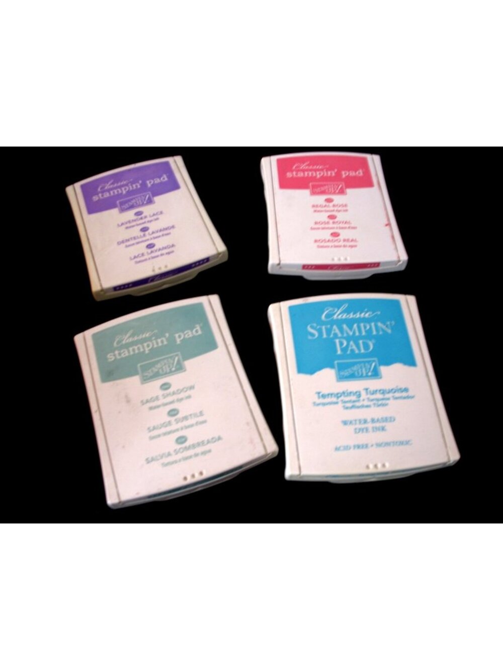 Stampin Up Ink Pad Lot Of 5 , 4 Good and 1 that need reinking